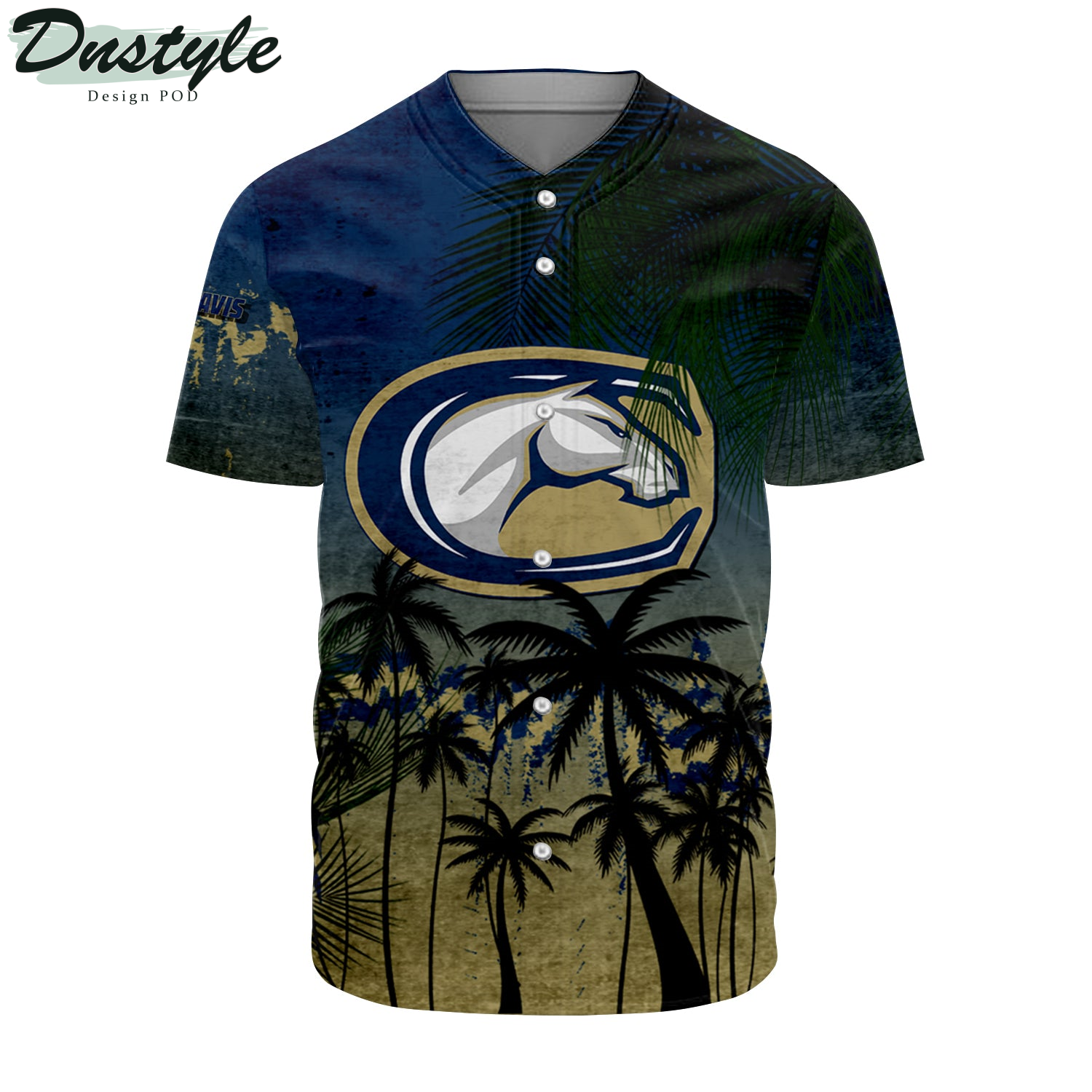 Boston University Terriers Coconut Tree Tropical Grunge Baseball Jersey