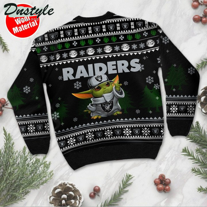 Yoda Baby Love Oakland Raiders Ugly Sweater