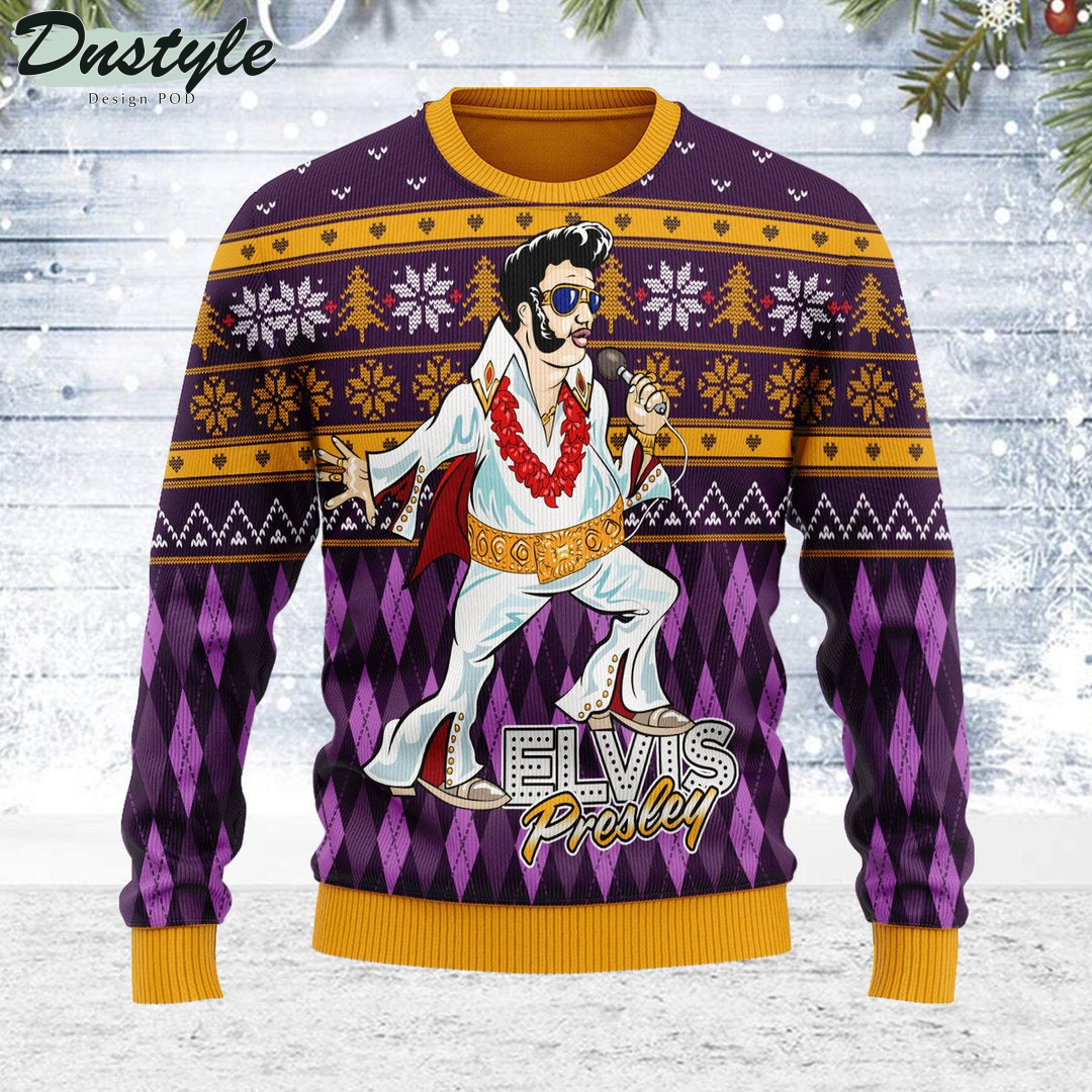 Can’t Help Falling In Love Elvis Presley Long Live The King ! Christmas Ugly Sweater