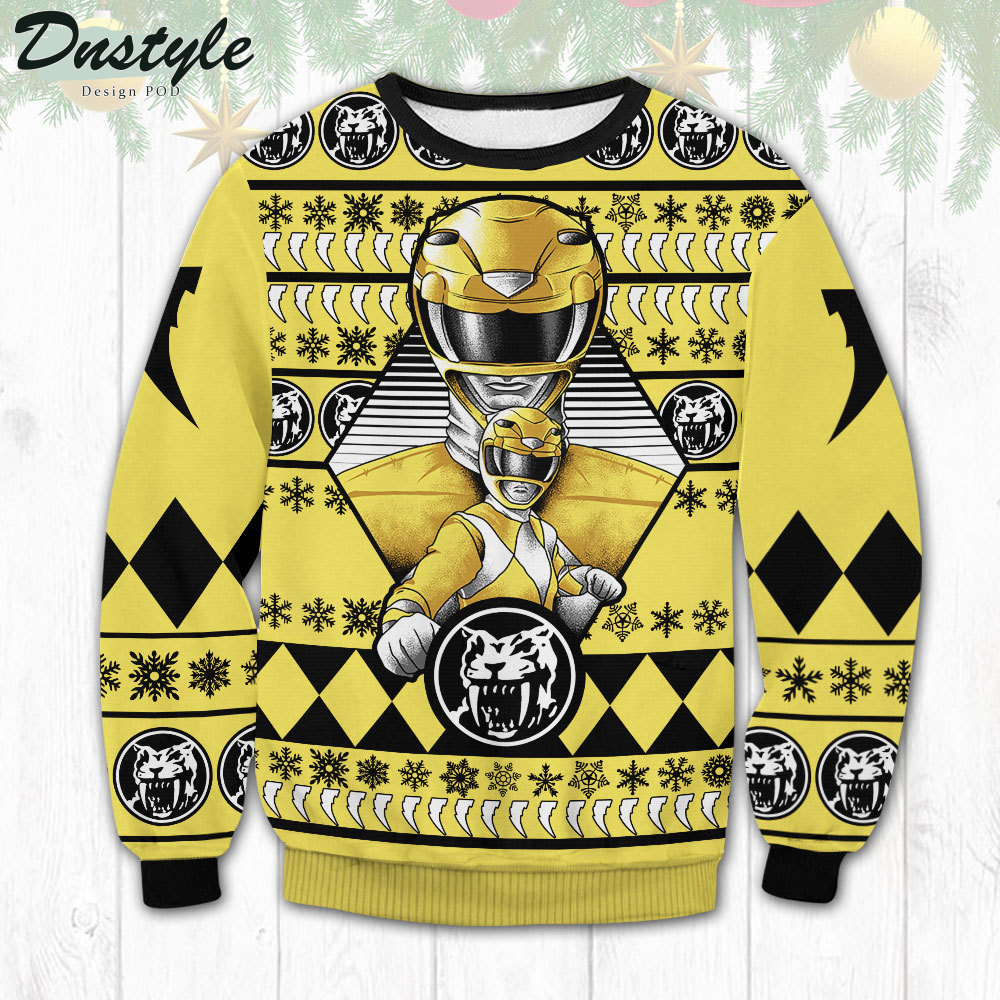 Blue Power Rangers Ugly Christmas Sweater