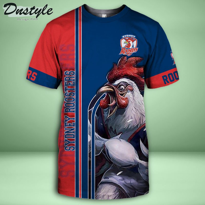 Sydney Roosters 3D Tshirt Hoodie Polo Sweatshirt