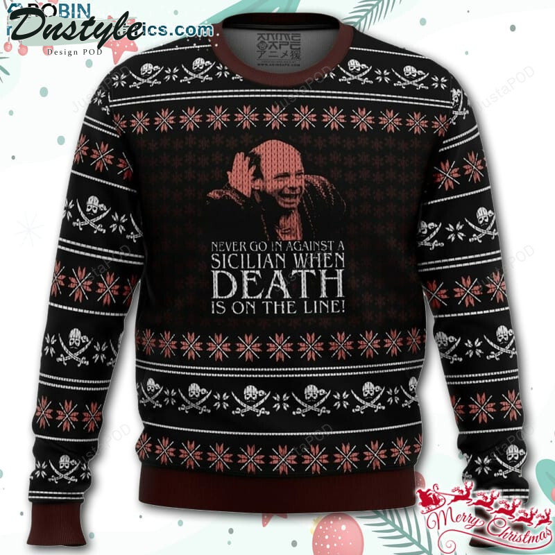 Vizzini The Princess Bride Ugly Christmas Wool Sweater