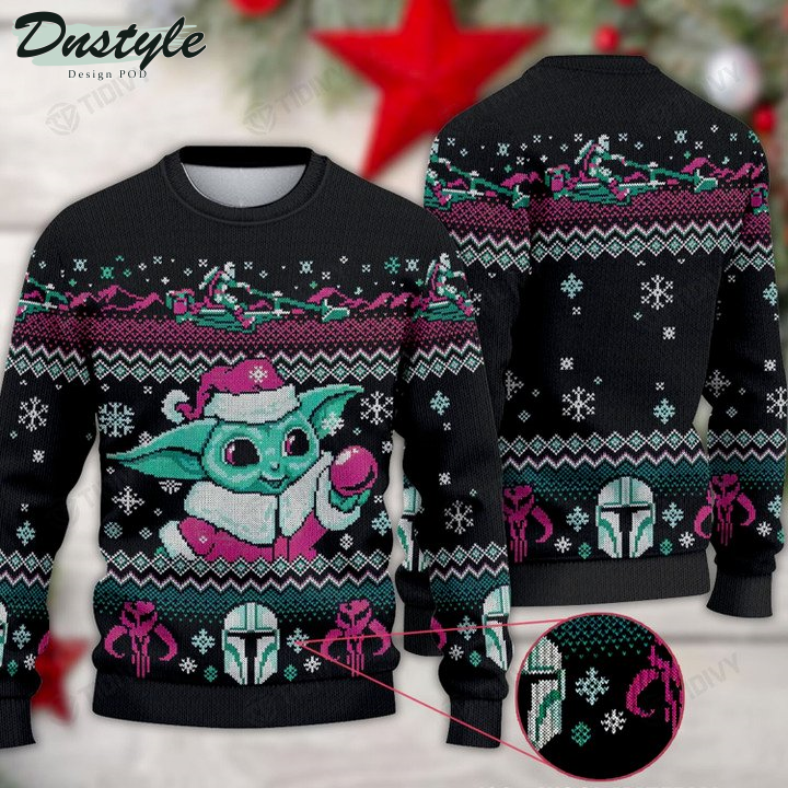 Star Wars Cute Baby Yoda The Mandalorian Ugly Christmas Sweater