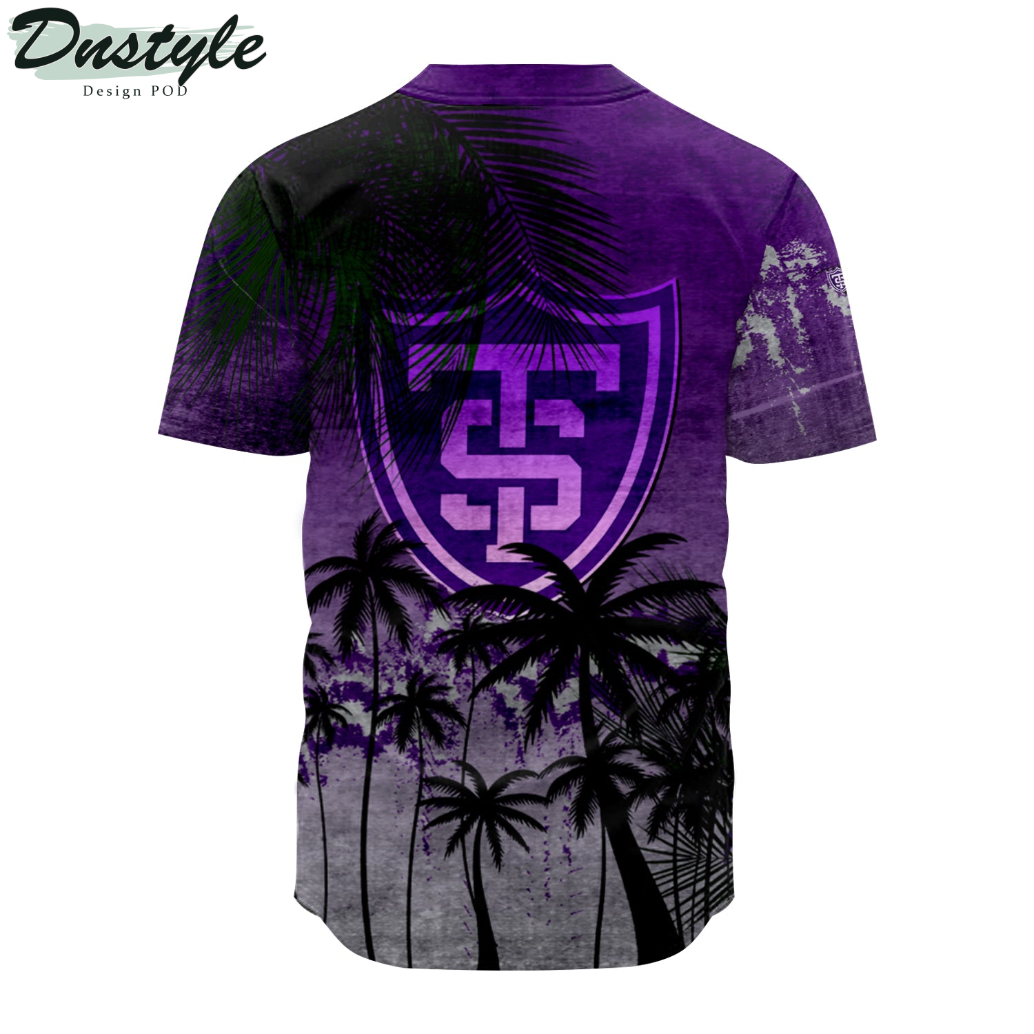 St. Thomas Tommies Baseball Jersey Coconut Tree Tropical Grunge