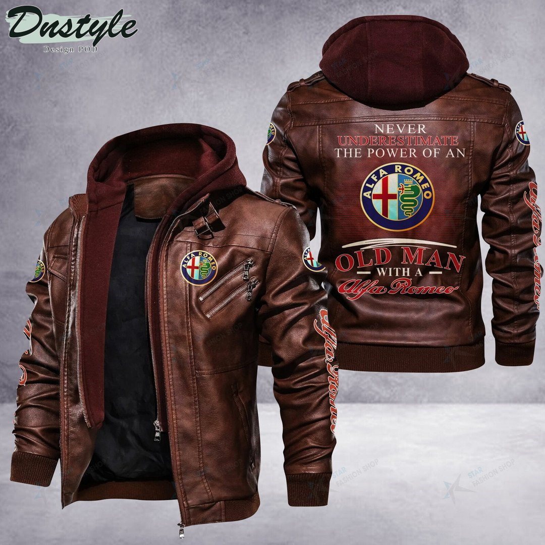 Alfa Romeo never underestimate the power of an old man leather jacket