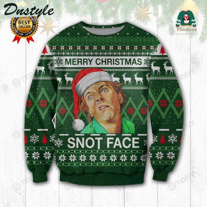 Drop Dead Fred Snot Face Ugly Christmas Sweater