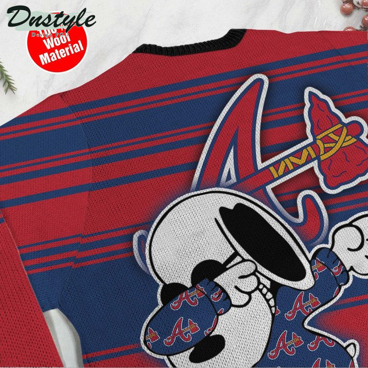 Snoopy Love Atlanta Braves Ugly Sweater