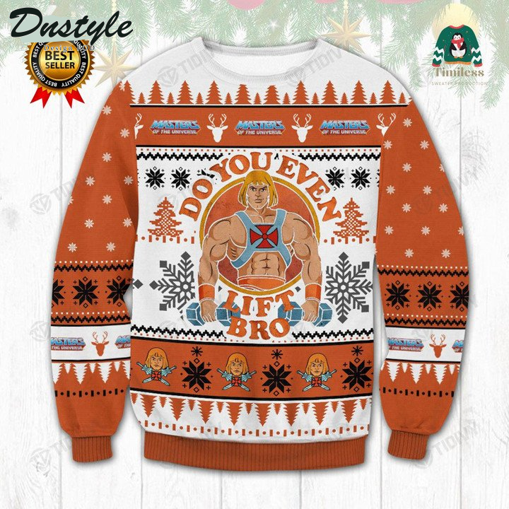 He-man Masters Of The Universe Do You Even Lift Bro Ugly Christmas Sweater