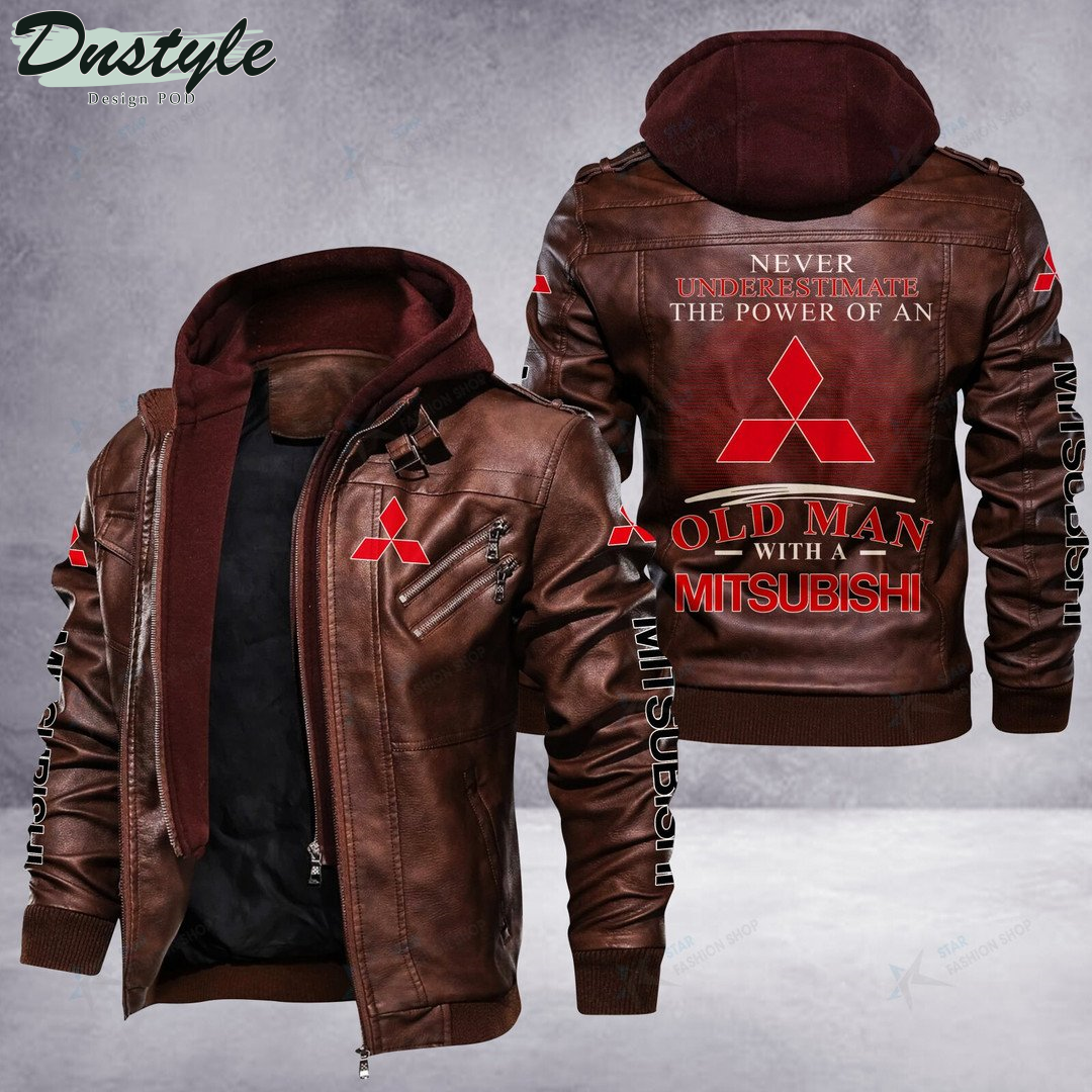 Mitsubishi never underestimate the power of an old man leather jacket