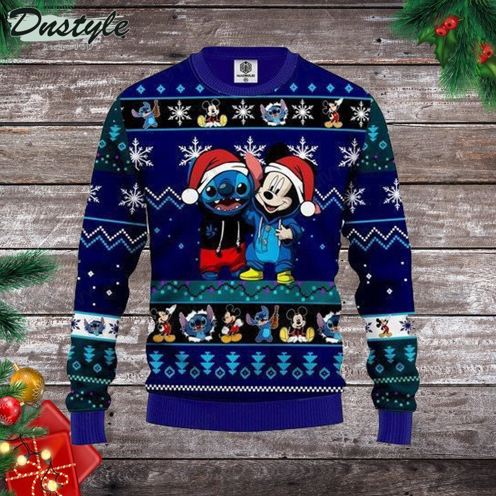 Mouse And Stitch Christmas Ugly Sweater
