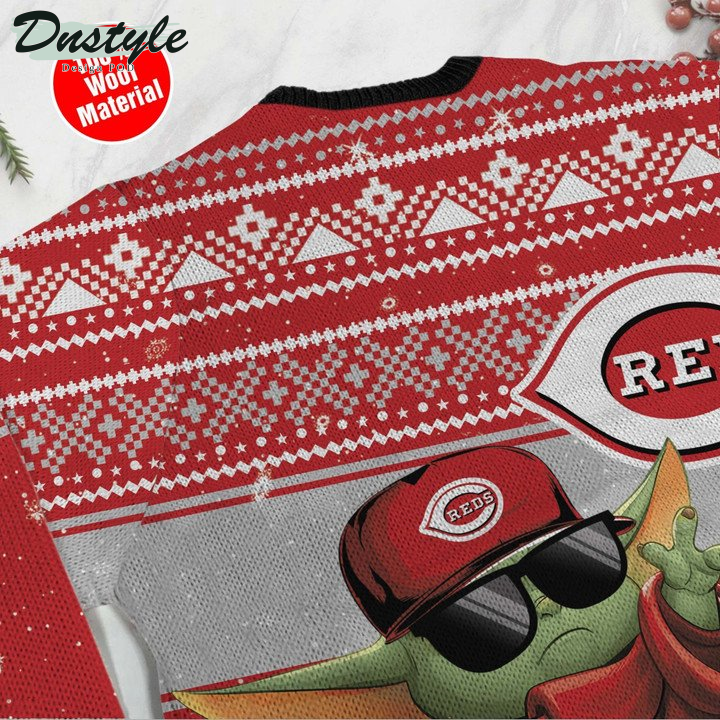 Cincinnati Reds Baby Yoda Ugly Sweater