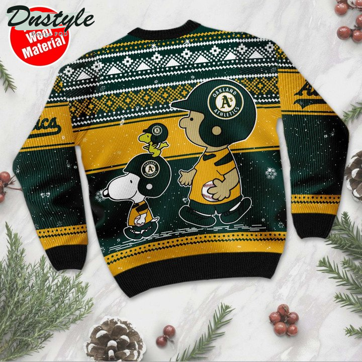 Oakland Athletics Snoopy Ugly Sweater