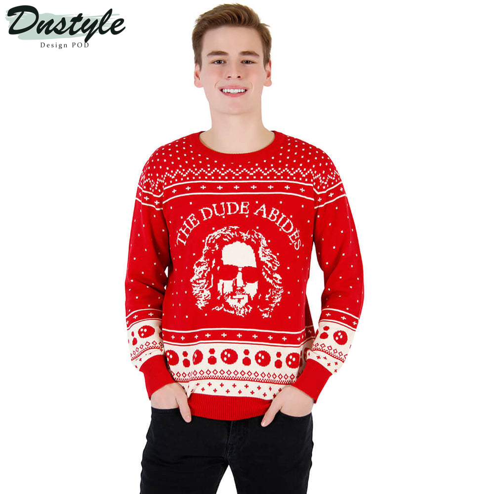 The Big Lebowski The Dude Abides Ugly Christmas Sweater