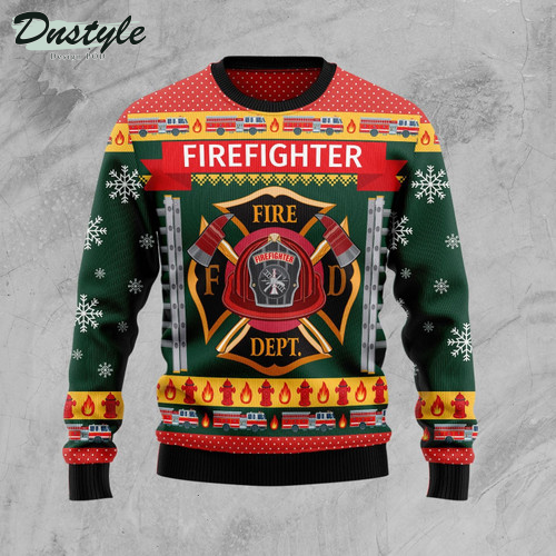 Firefighter Xmas Ugly Christmas Sweater