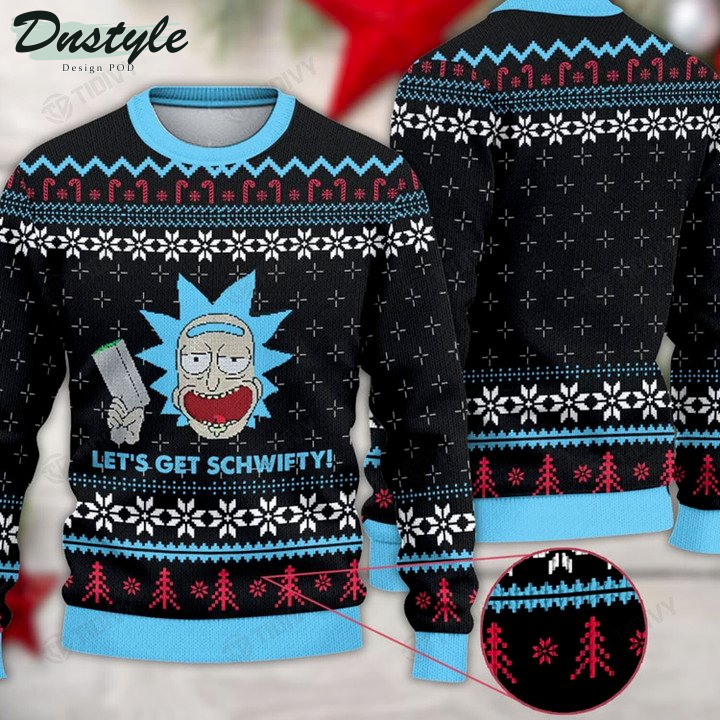 Rick And Morty Let's Get Schwifty Ugly Christmas Sweater