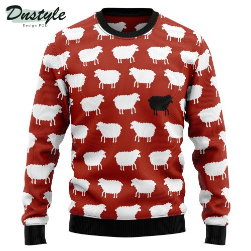 Sheep Black And White Ugly Christmas Sweater