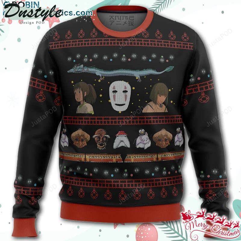 Studio Ghibli Spirited Away Ugly Christmas Wool Sweater