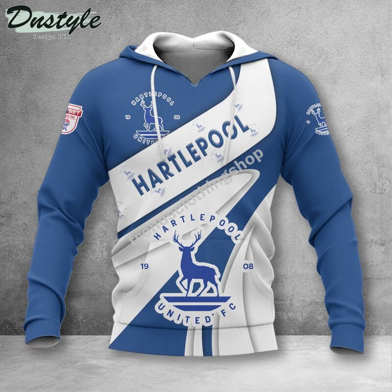 Hartlepool United 3d all over printed hoodie tshirt