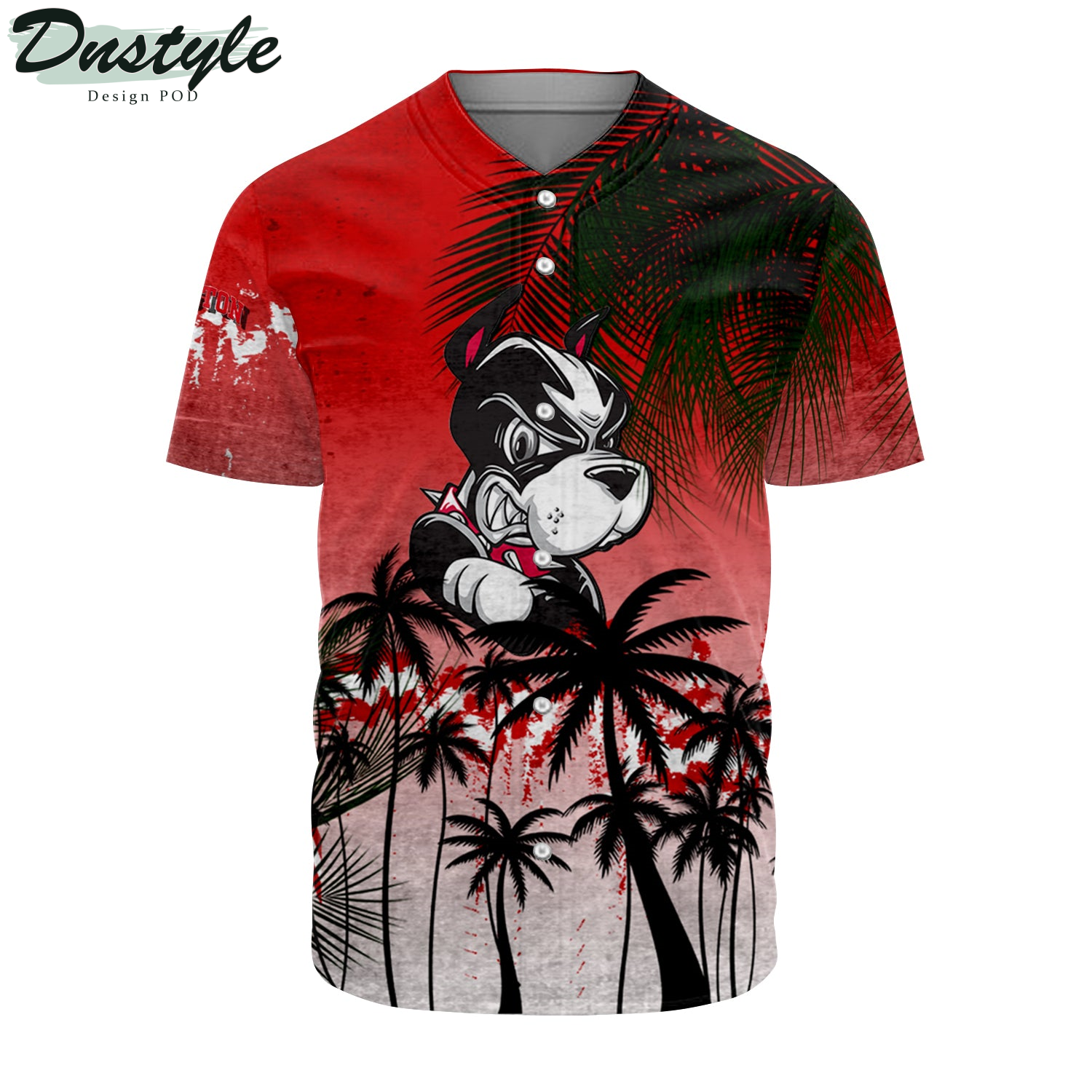 California Golden Bears Coconut Tree Tropical Grunge Baseball Jersey