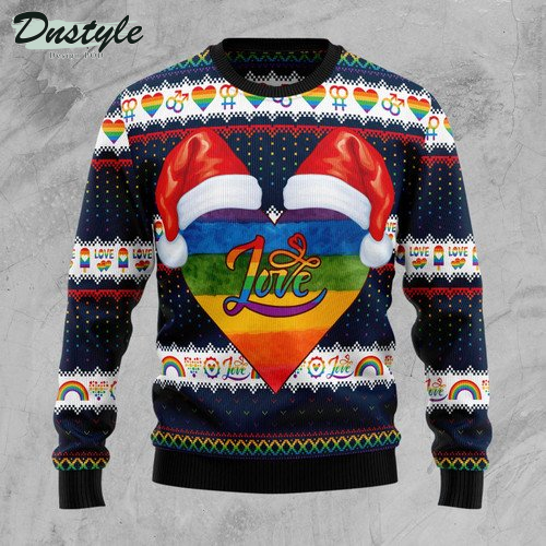 LGBT Heart Ugly Christmas Sweater