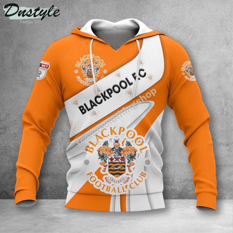 Blackpool F.C 3d all over printed hoodie tshirt