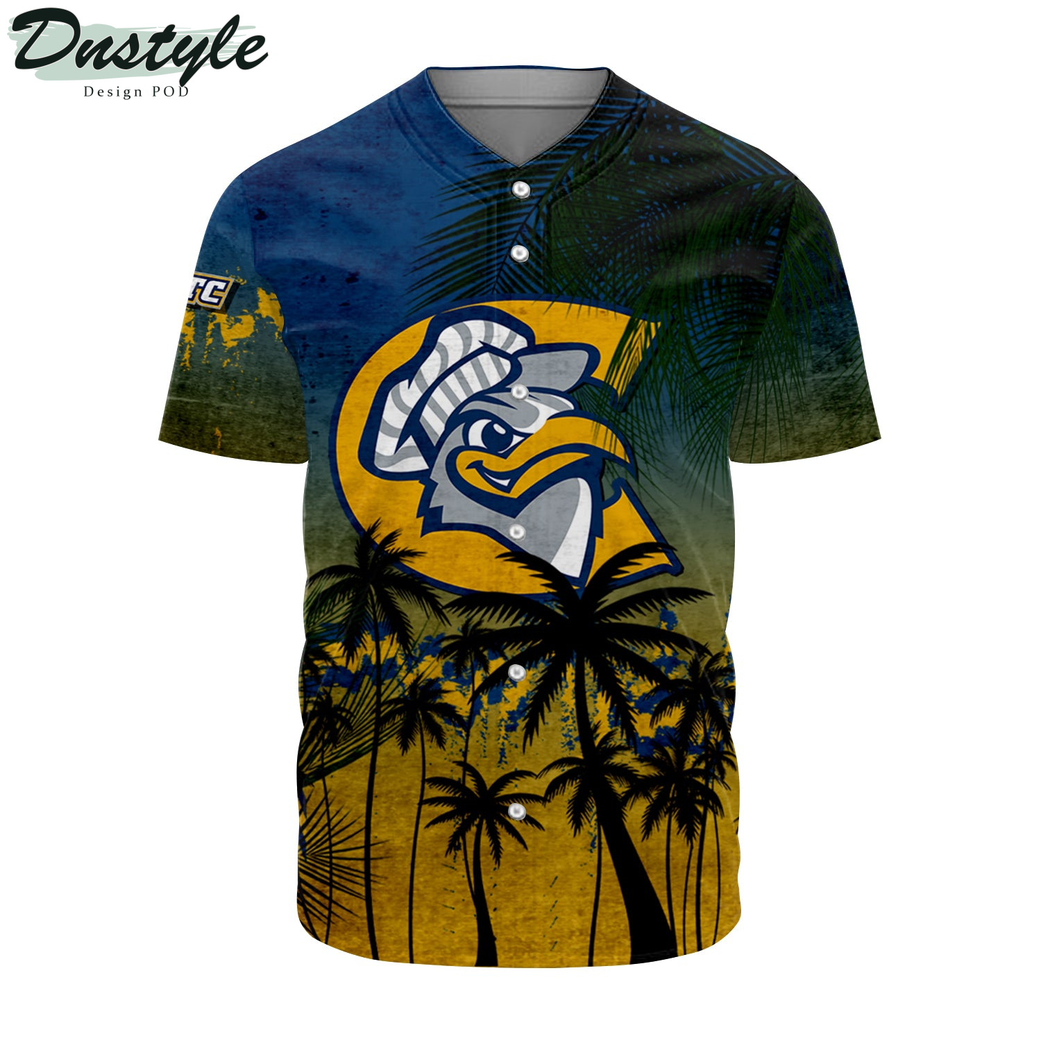 Chicago State Cougars Coconut Tree Tropical Grunge Baseball Jersey