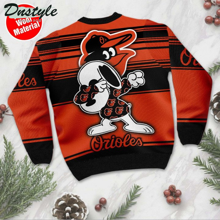 Love Baltimore Orioles Snoopy Ugly Sweater