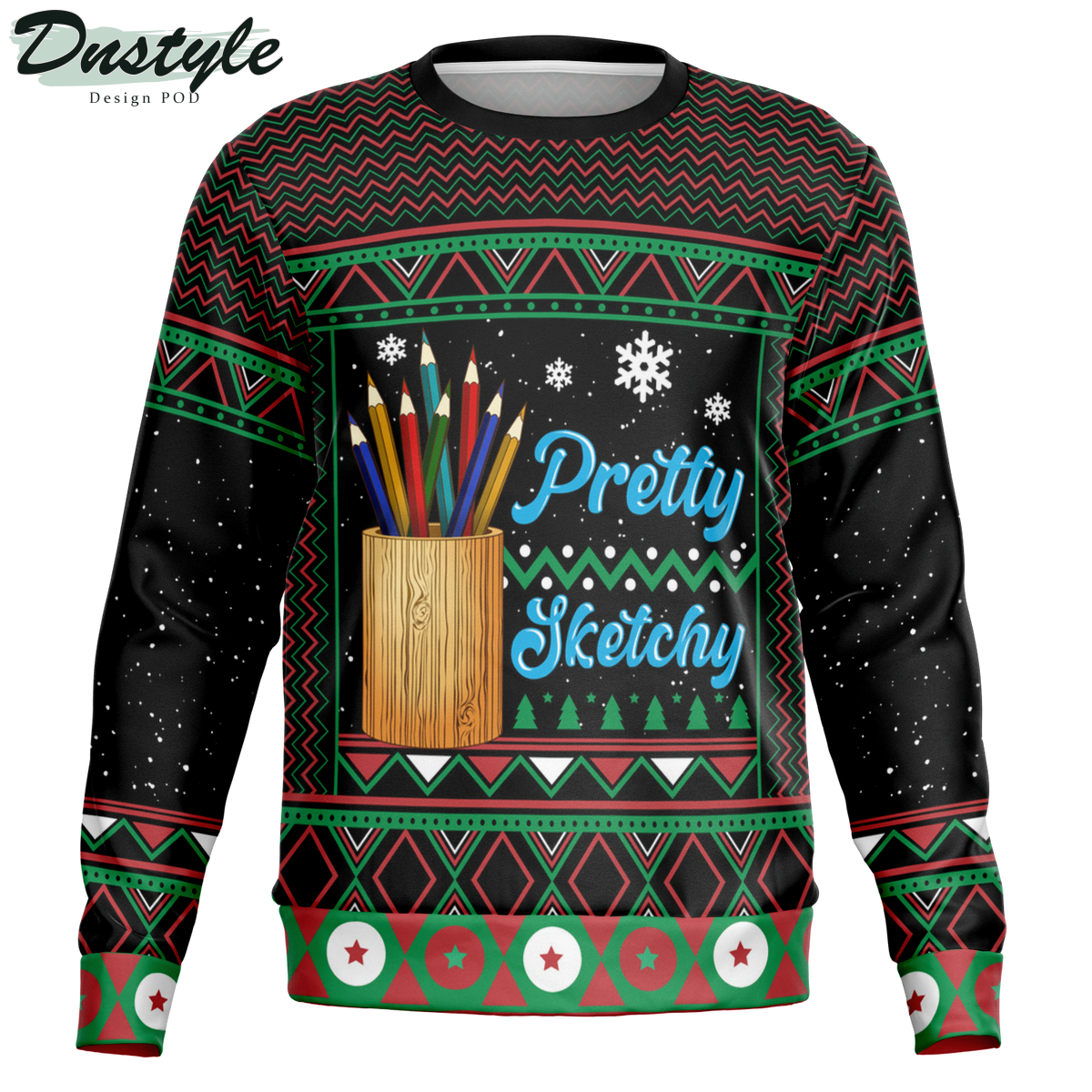 Pretty Sketchy Ugly Christmas Sweater