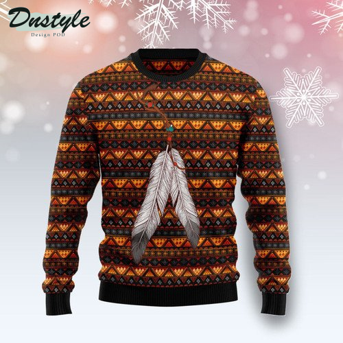 Native Feather Ugly Christmas Sweater