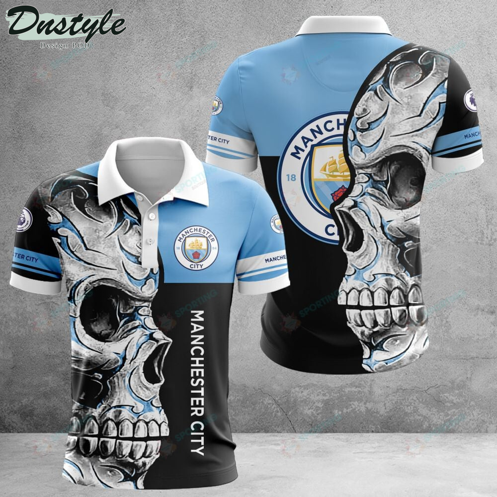 Manchester City F.C Skull Polo Shirt