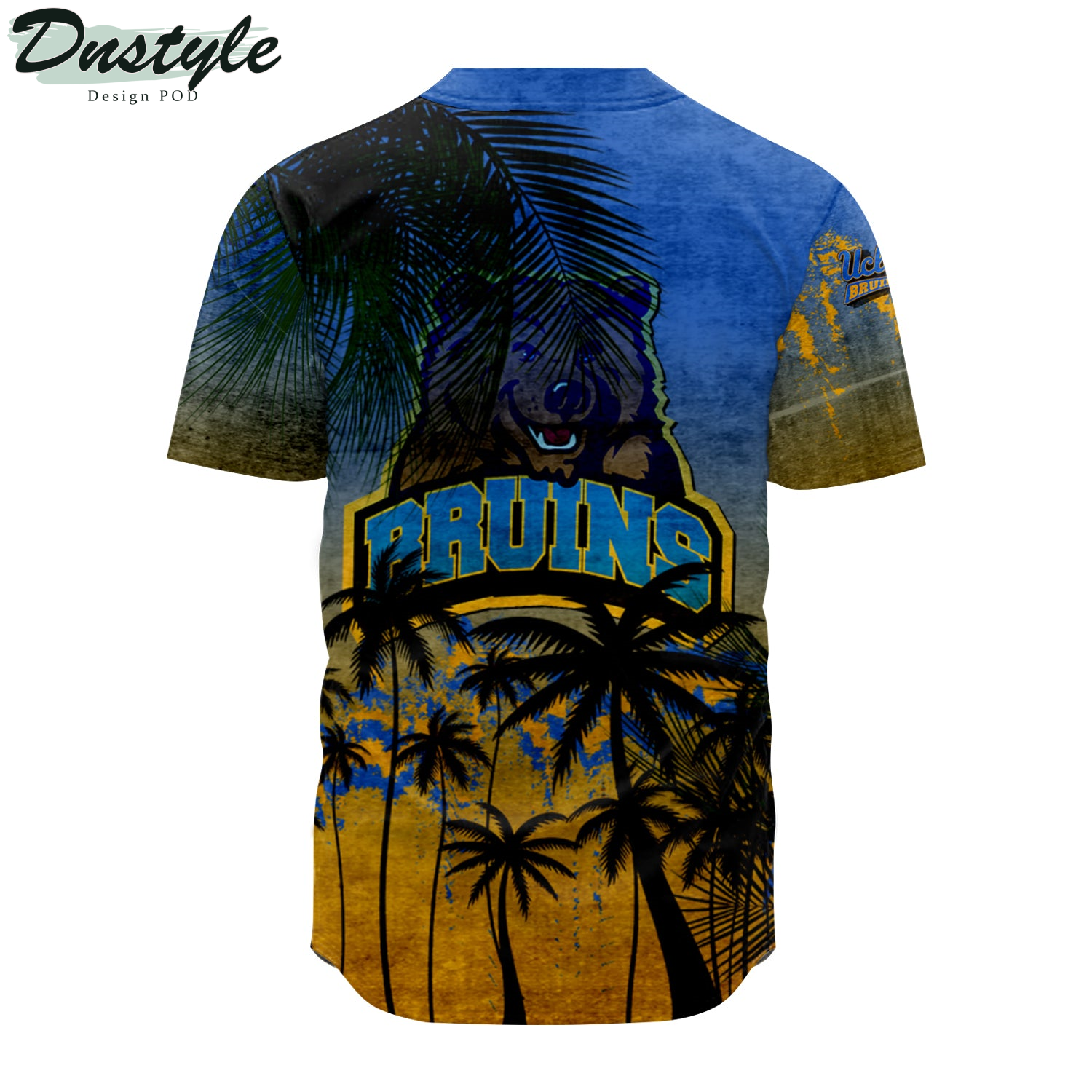 UCLA Bruins Baseball Jersey Coconut Tree Tropical Grunge