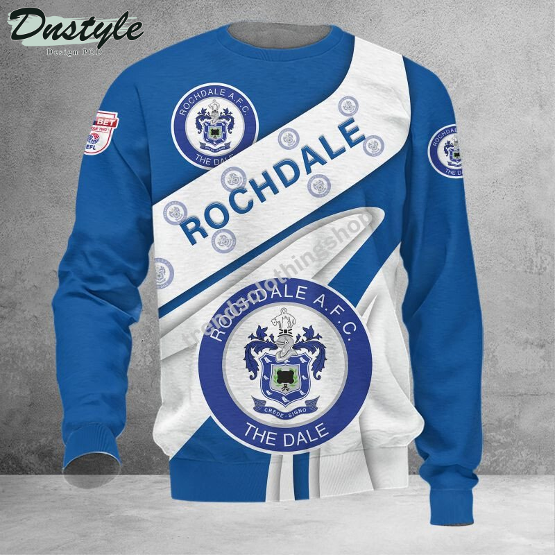 Rochdale AFC 3d all over printed hoodie tshirt