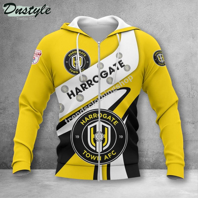 Harrogate Town AFC 3d all over printed hoodie tshirt