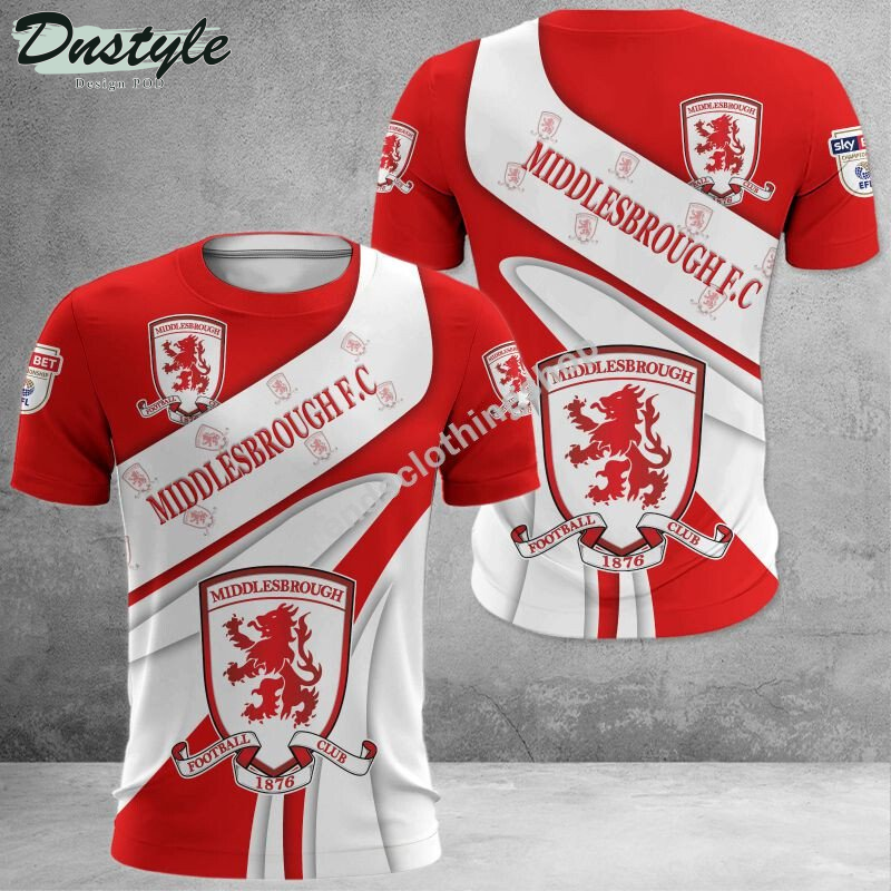 Middlesbrough F.C 3d all over printed hoodie tshirt