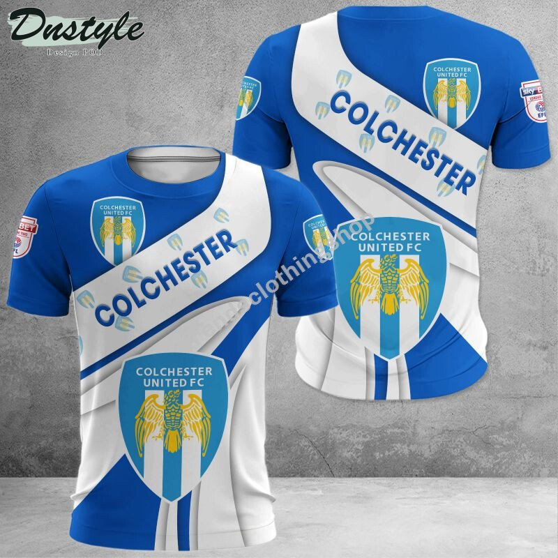 Colchester United 3d all over printed hoodie tshirt