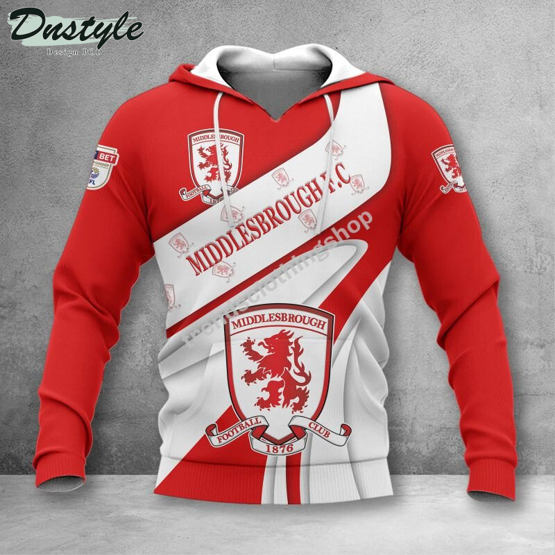Middlesbrough F.C 3d all over printed hoodie tshirt