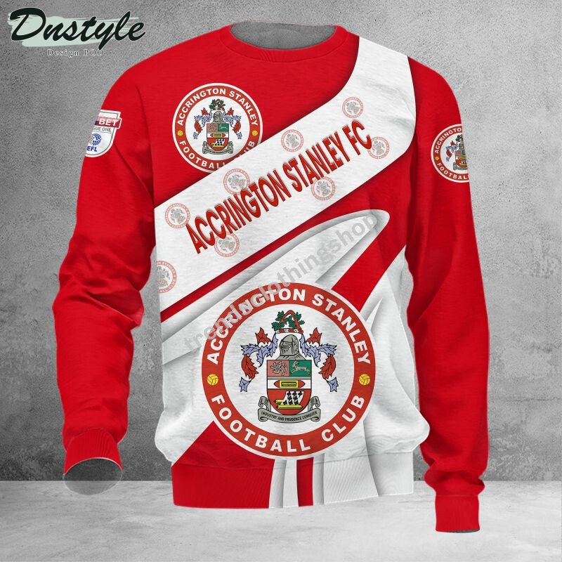 Accrington Stanley 3d all over printed hoodie tshirt