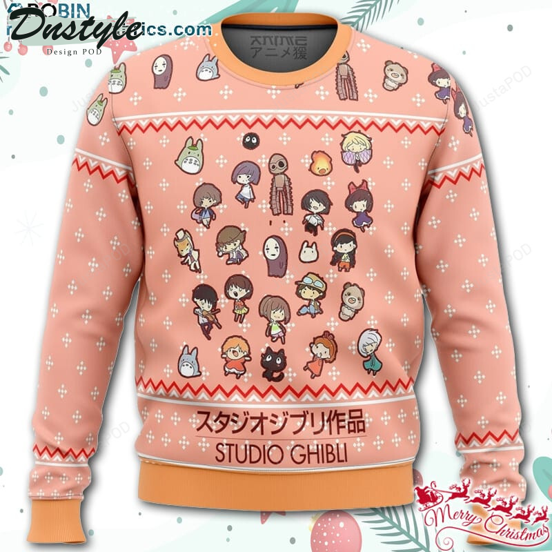 Studio Ghibli Cuties Ugly Christmas Wool Sweater