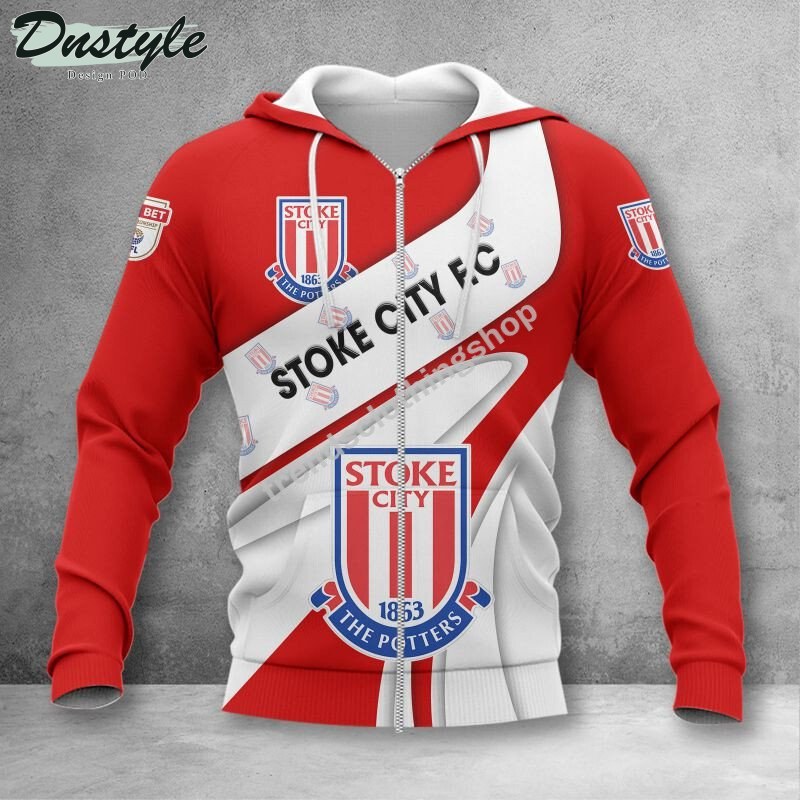 Stoke City F.C 3d all over printed hoodie tshirt
