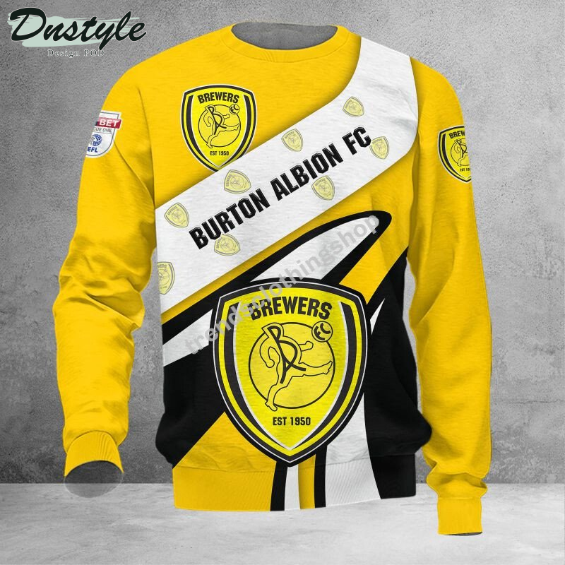 Burton Albion F.C 3d all over printed hoodie tshirt