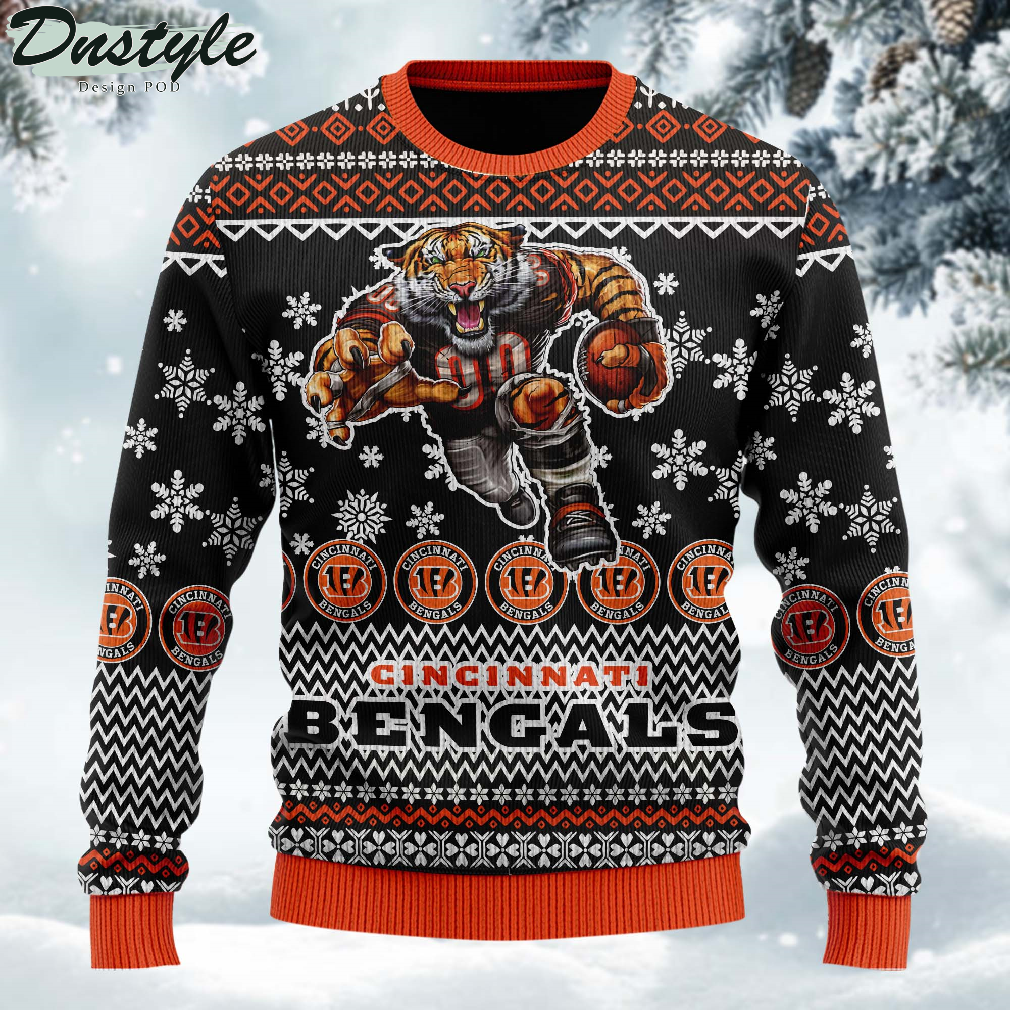NFL Cincinnati Bengals Ugly Wool Custom Name Sweater
