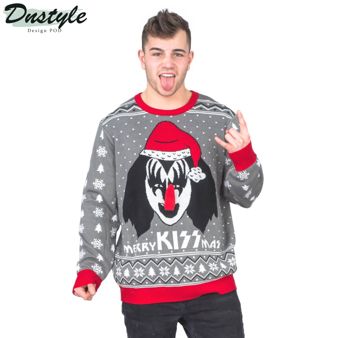 Merry Kissmas Flappy Sweater Kiss Ugly Christmas Sweater