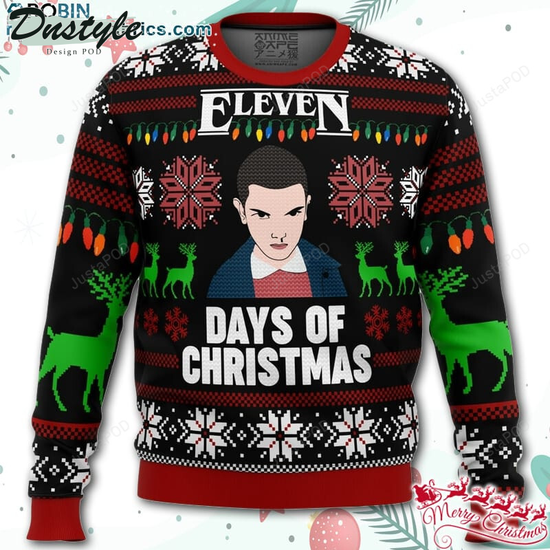 Stranger Things Pattern Ugly Christmas Wool Sweater