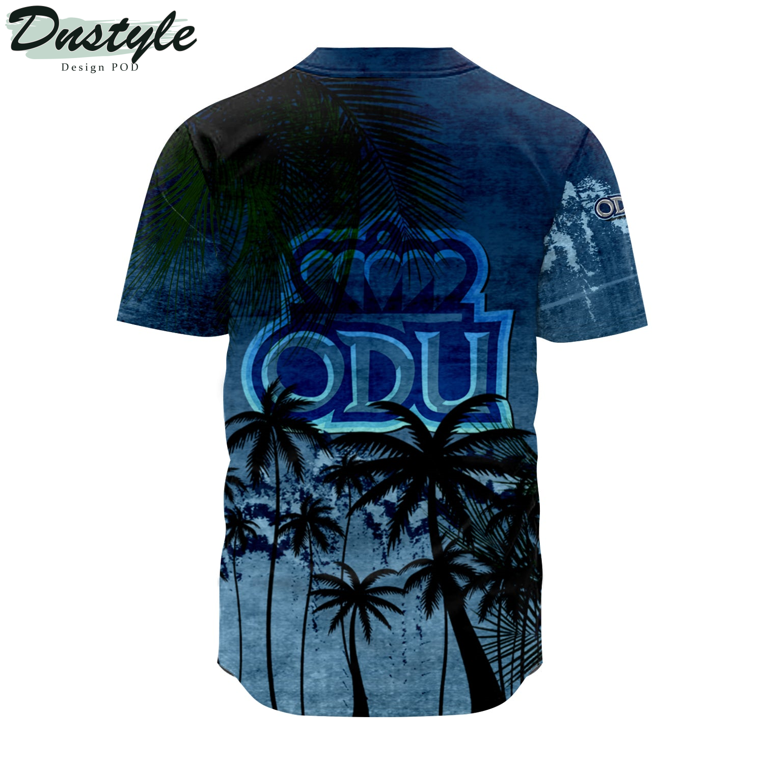Old Dominion Monarchs Baseball Jersey Coconut Tree Tropical Grunge