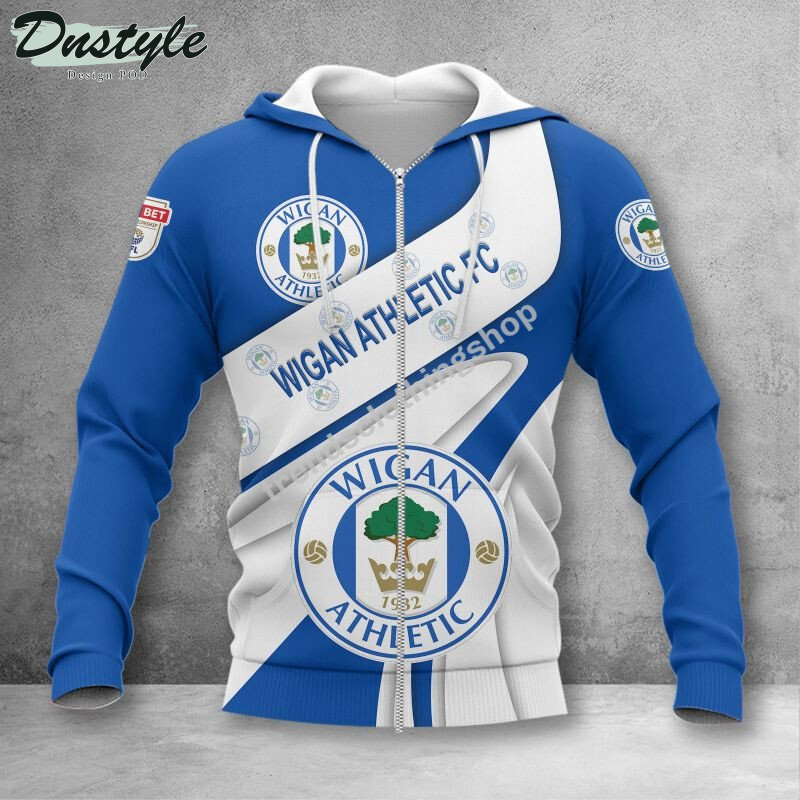 Wigan Athletic 3d all over printed hoodie tshirt
