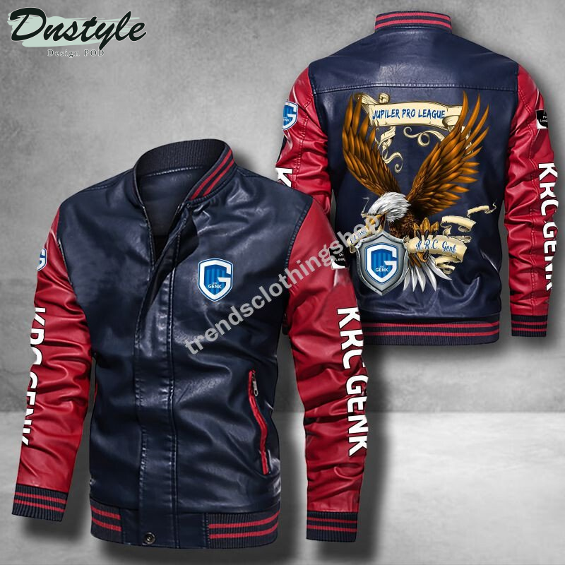 K.R.C. Genk jupiler pro league eagle leather bomber jacket