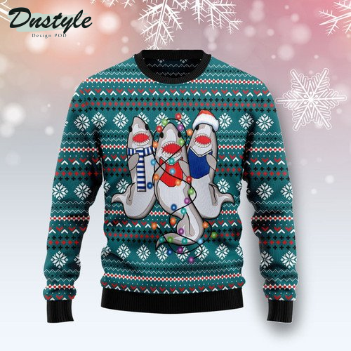 Funny Shark Ugly Christmas Sweater