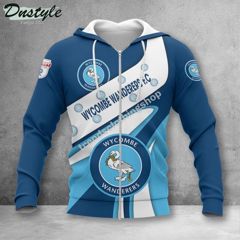 Wycombe Wanderers F.C 3d all over printed hoodie tshirt