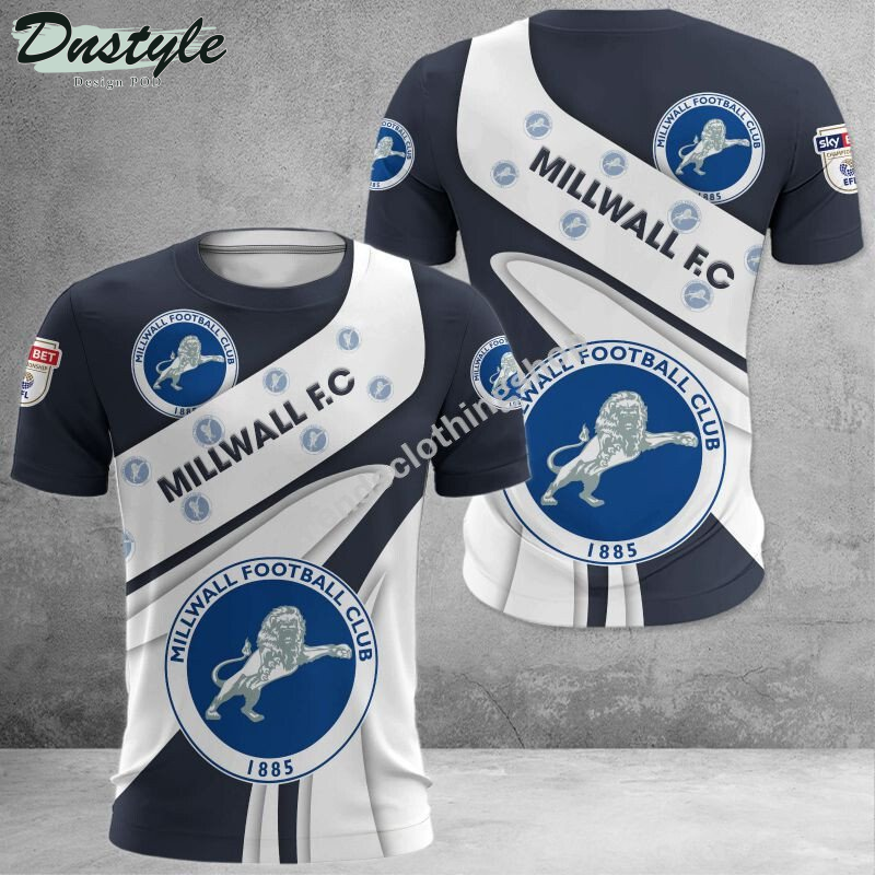 Millwall F.C 3d all over printed hoodie tshirt