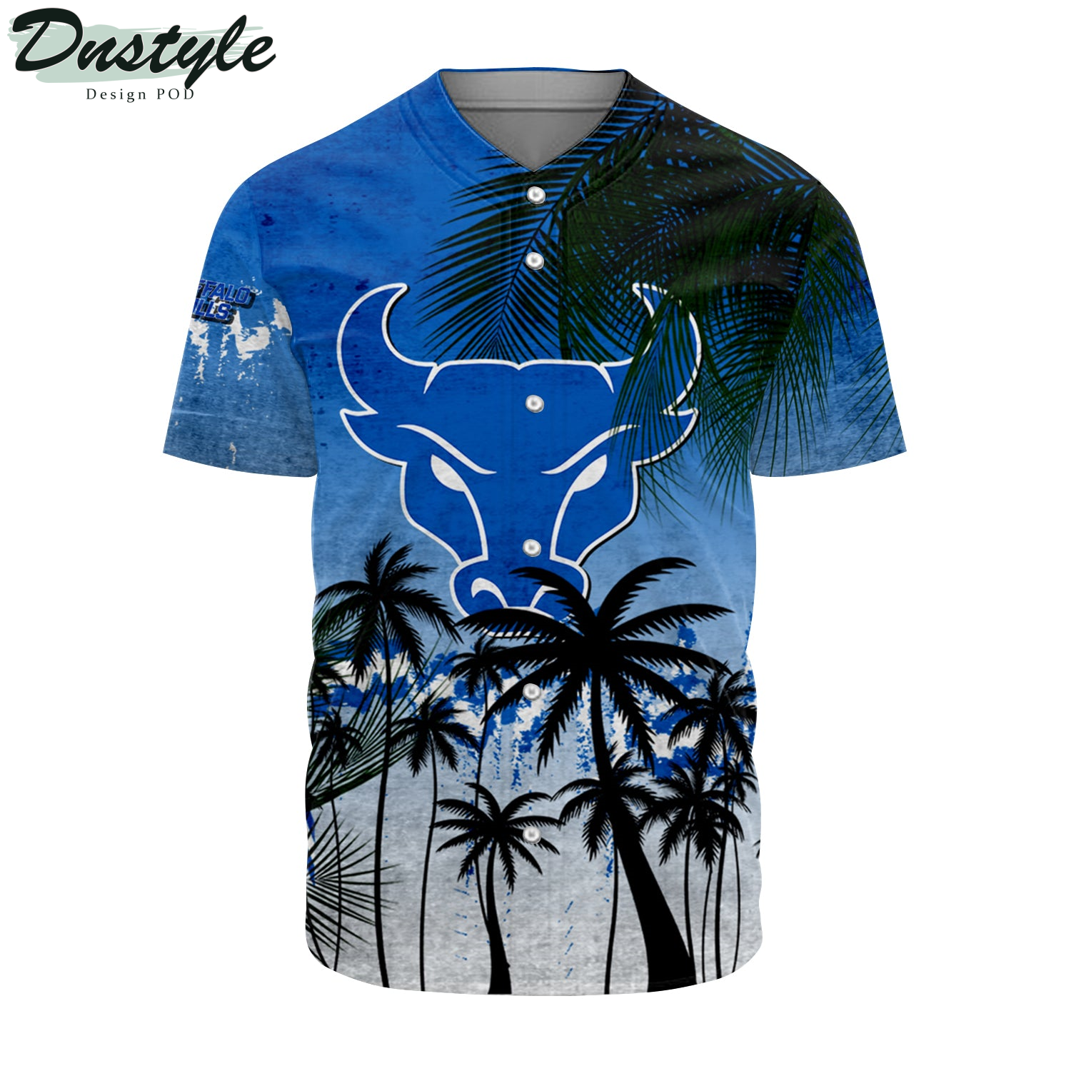 Butler Bulldogs Coconut Tree Tropical Grunge Baseball Jersey